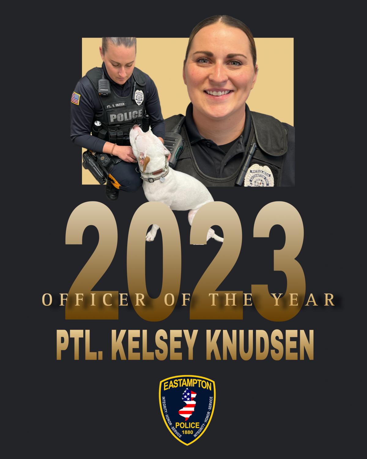 2023 Officer of the Year Ptl. Kelsey Knudsen